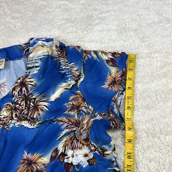 Hilo Hattie 2 piece Hawaiian blouse and dress set in blue , size XL - Picture 12 of 12